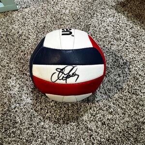 White, Red, and Blue Volleyball